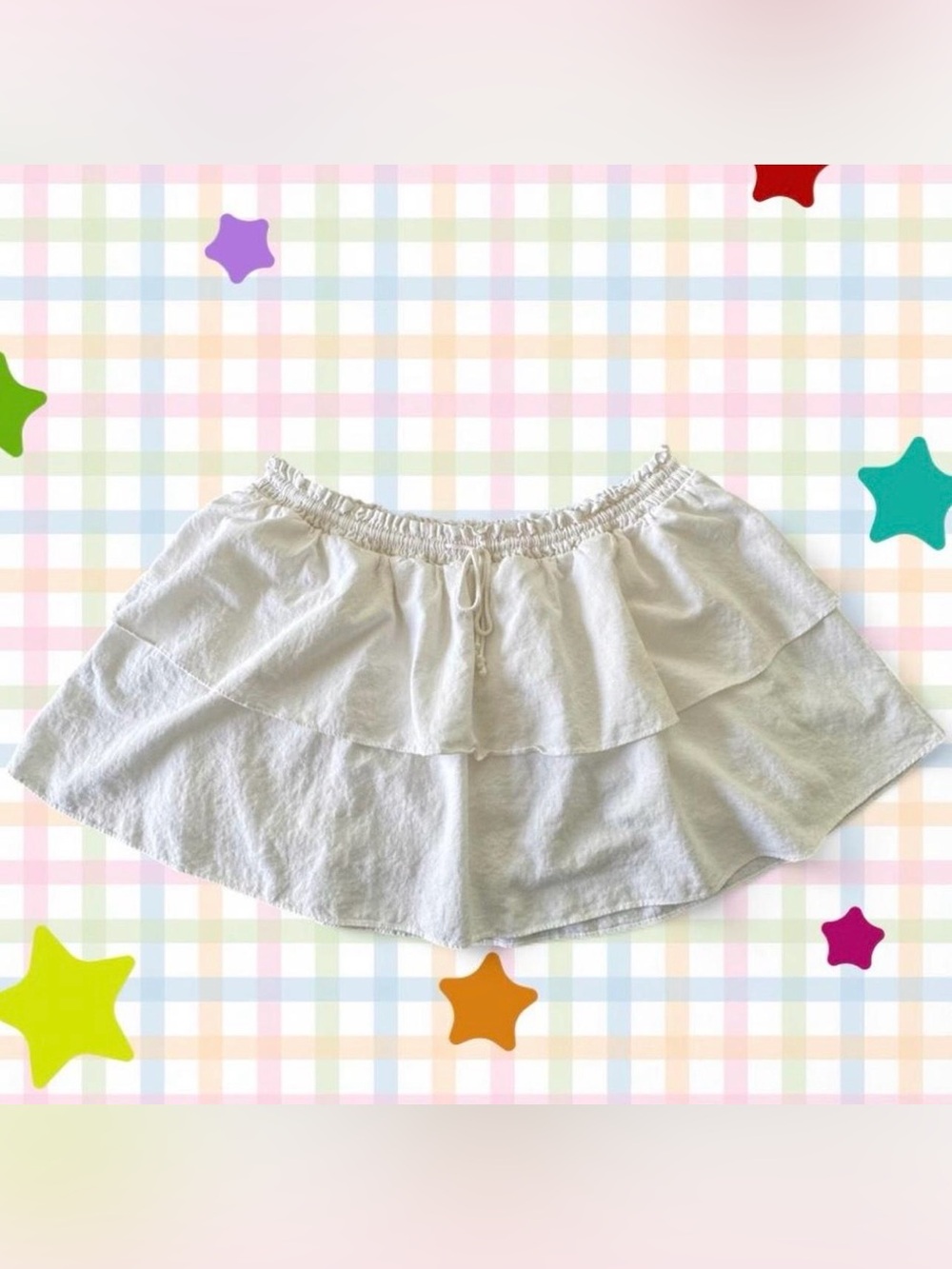Stoney Clover Lane High Rise Ruffle Mini Skirt Size XXL